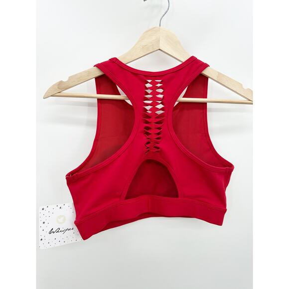 Whisper Berry Stretch Stylish Slit Back Sports Bra Women's Size Medium NWT - Picture 2 of 7
